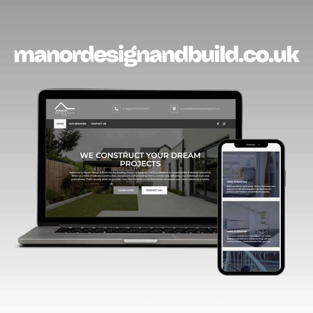 Manor Design and Build Website